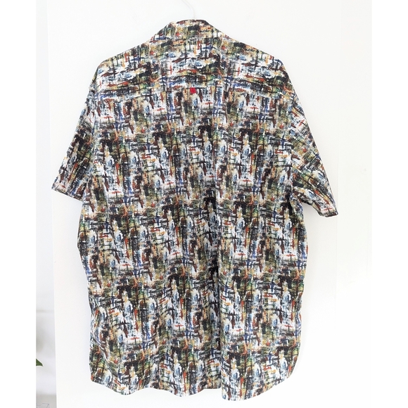 7 Downie St. London Couture Button Down Short Sleeve Shirt - Size 1X - Picture 7 of 10